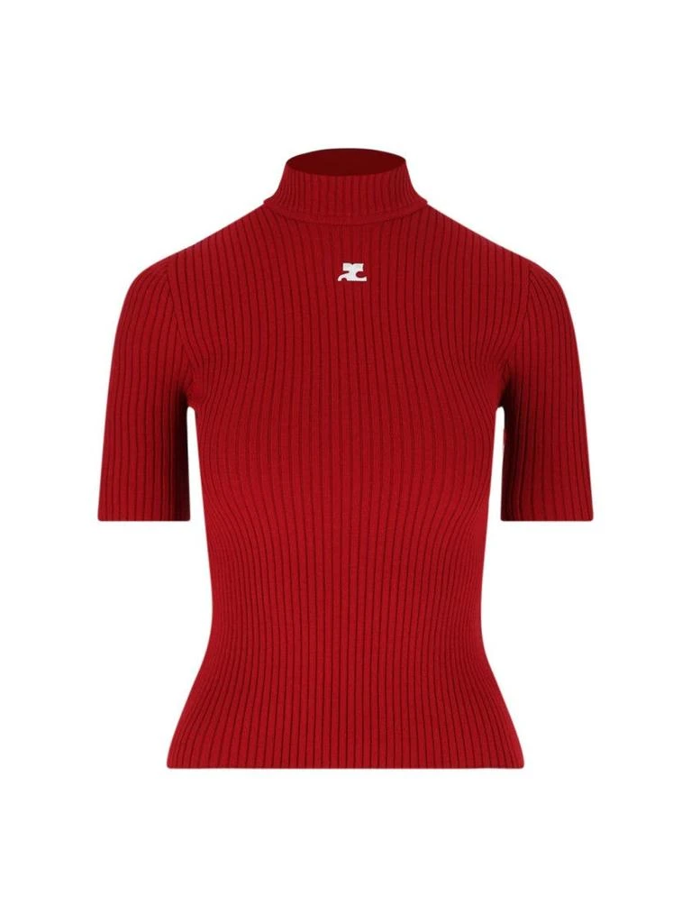 Courrèges Reedition" Ribbed Top – Red 1