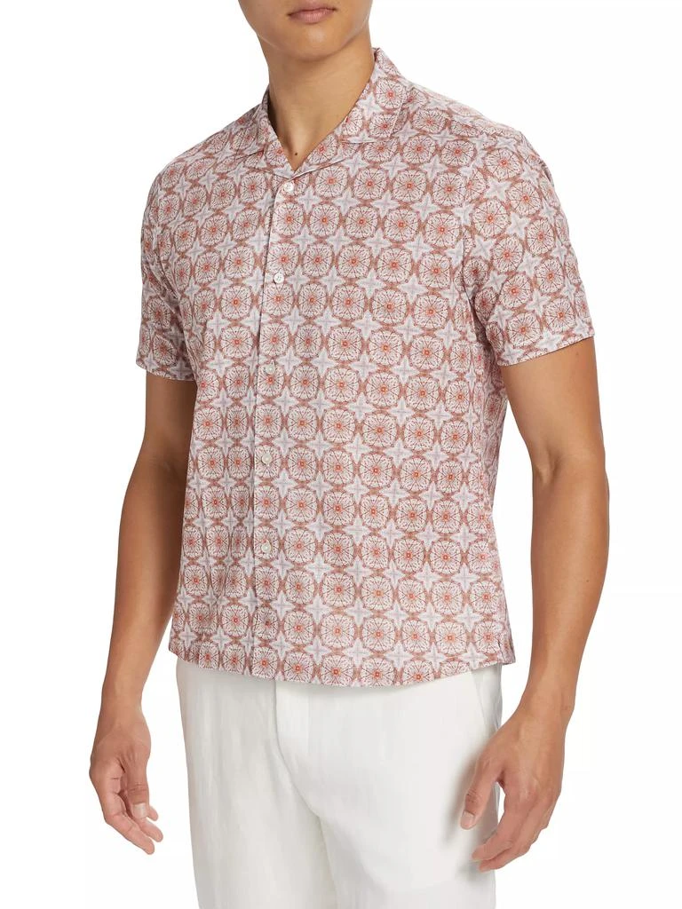 Saks Fifth Avenue Slim-Fit Medallion Short-Sleeve Shirt 4