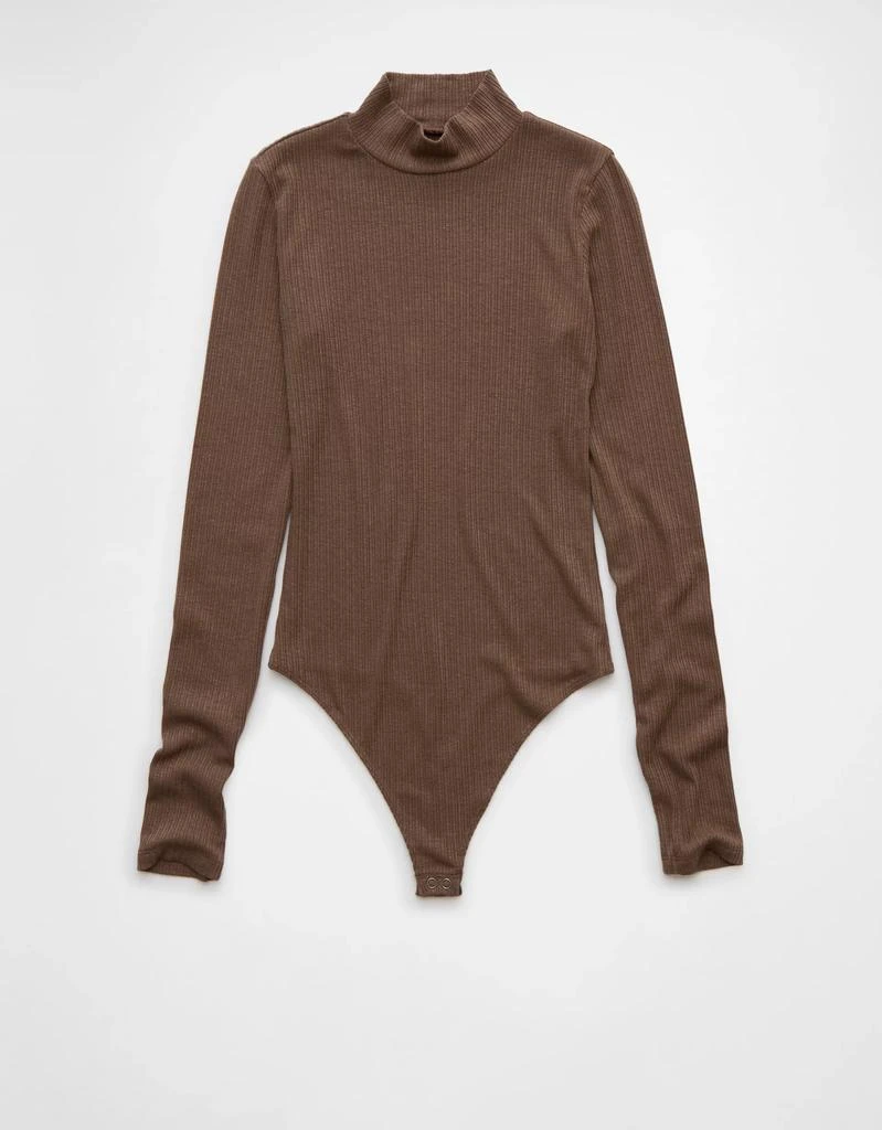 AE AE Long-Sleeve Mock Neck Pointelle Bodysuit 3