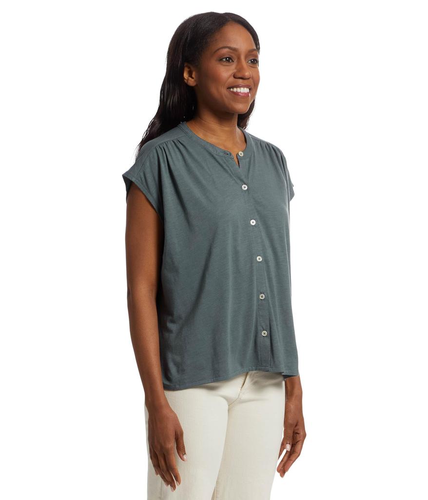 Lilla P Relaxed Button Down Tee
