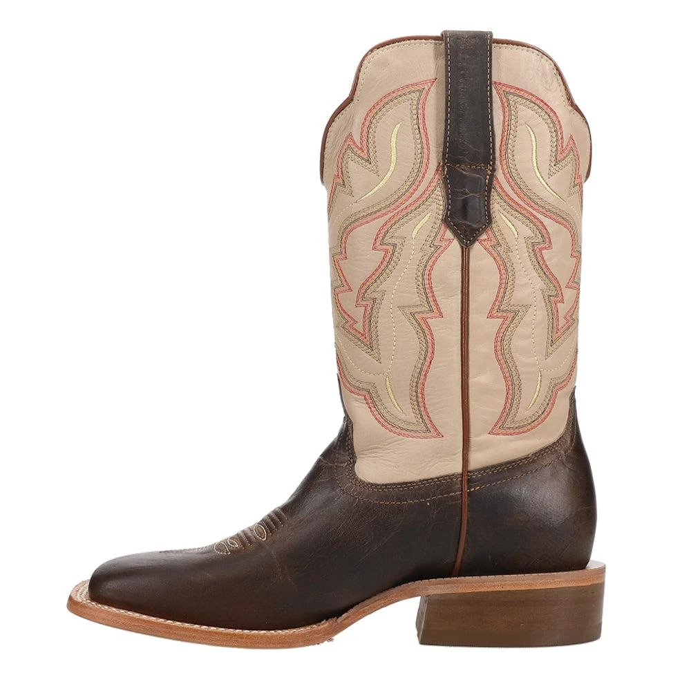 RW Ranch Goat Embroidered Wide Square Toe Cowboy Boots 3