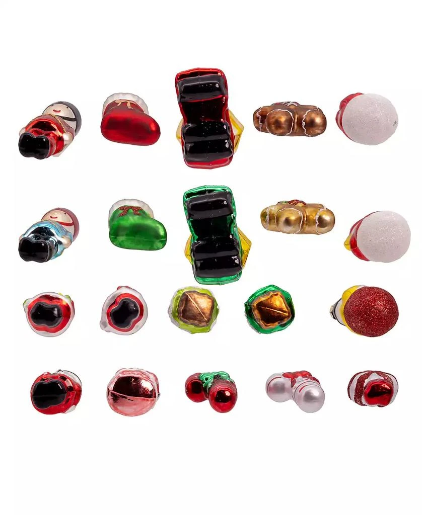 Kurt Adler Petite Treasures Miniature Glass Christmas Ornaments, 20-Piece Set 7