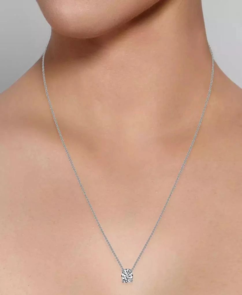 Macy's Diamond Solitaire 18" Pendant Necklace (1 ct. t.w.) in 14k White Gold 2