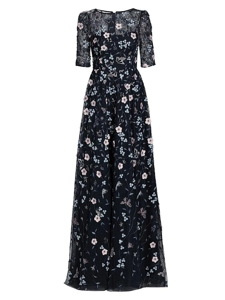 Teri Jon Floral Embroidered Gown 1