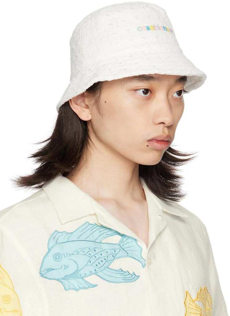 Off-White Embroidered Bucket Hat – On Sale Now with Up to 70% Off