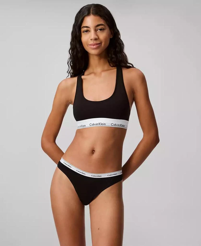 Calvin Klein Women's Modern Logo Thong Underwear QD5043 3