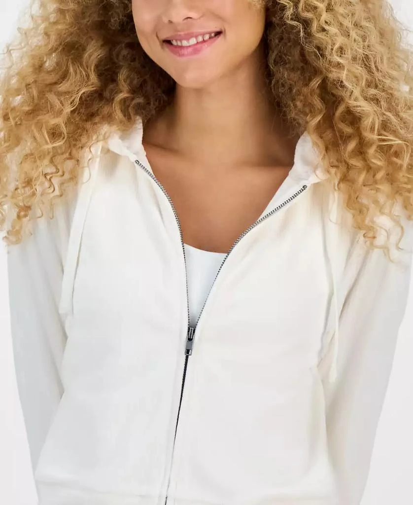 Hippie Rose Juniors
 Ribbed Velour Zip-Up Hoodie 3