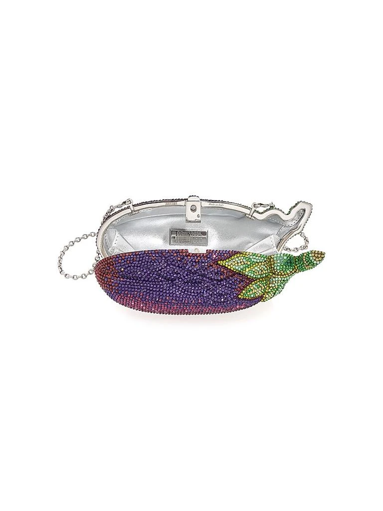 Judith Leiber Eggplant Crystal-Embellished Clutch 3