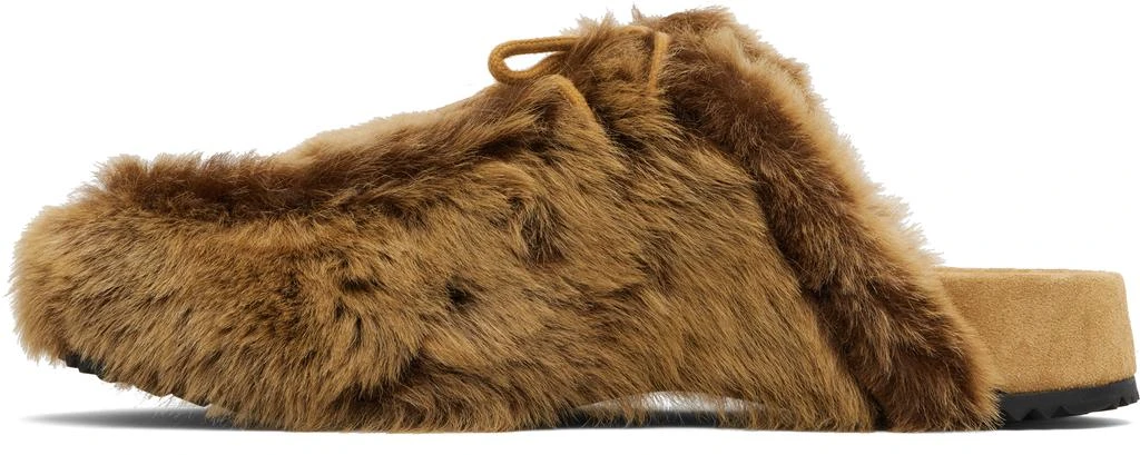 Dries Van Noten Tan Shearling Clogs 3