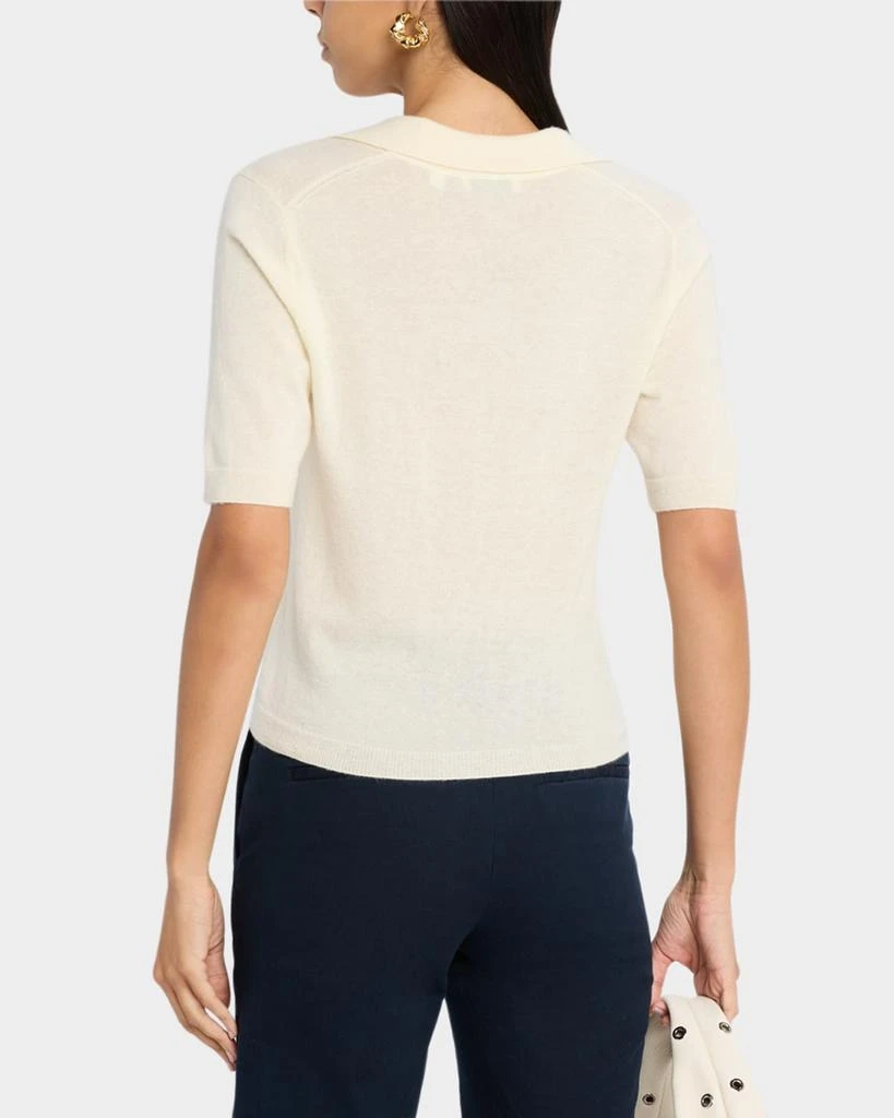 Vince Mulberry Silk and Cashmere Polo Top 4