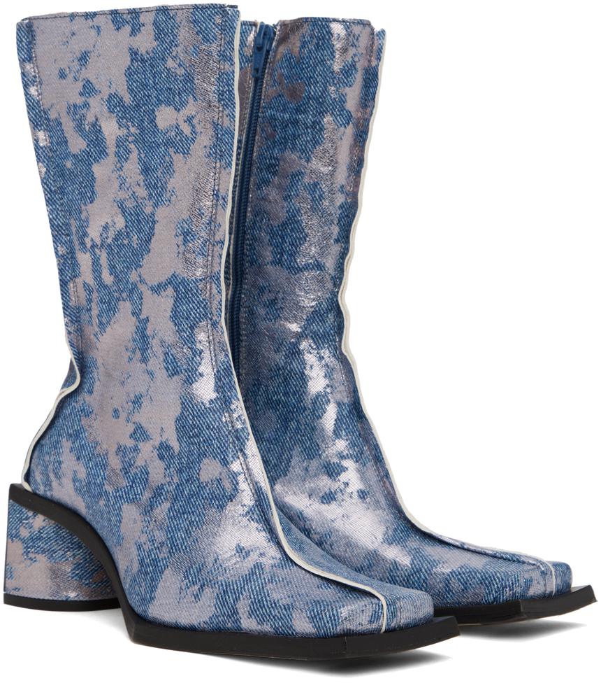 【関税込み】Miista ブルー Reiko ブーツ MIISTA Blue Reiko Boots - Shoes - BeyondStyle