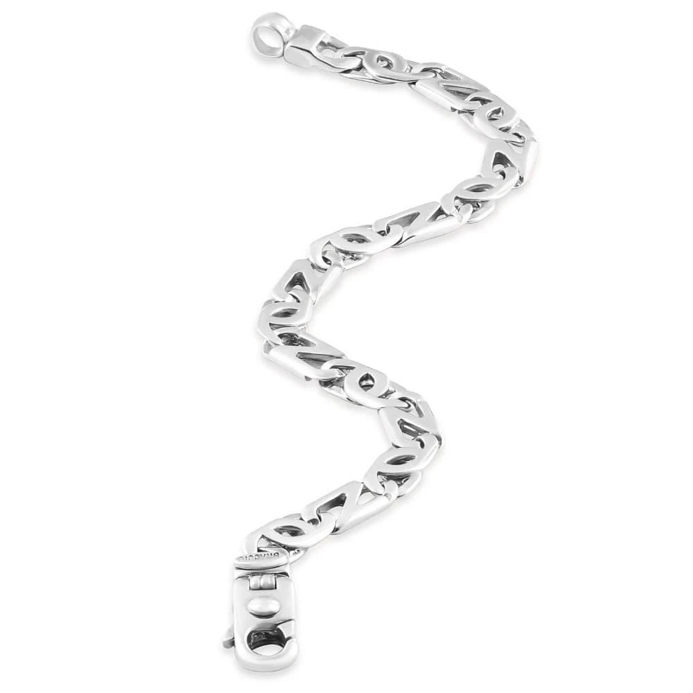 Pompeii3 Men
s Designer Mariner Link 14k Gold (26gram) or Platinum (42gram) 7mm Bracelet 9" 3