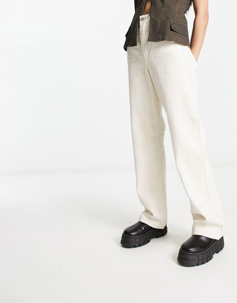 Dr Denim Dr Denim Echo straight leg jeans in beige 5