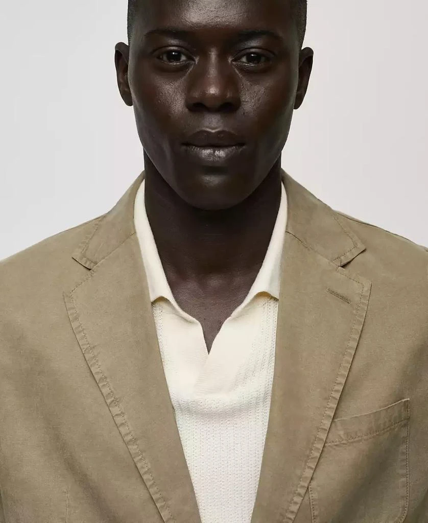 Mango Men's Slim-Fit Linen-Blend Blazer 4