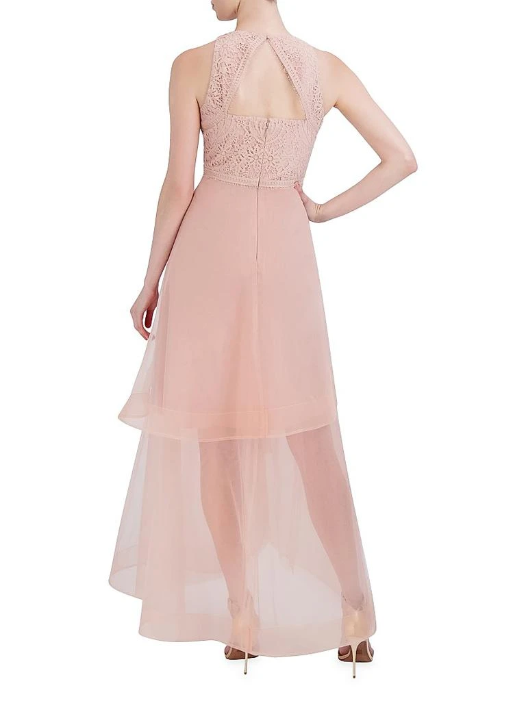 pearl and lace dress Pink Fine Lace Pearl Midi Dress – self-portrait-US main image 0