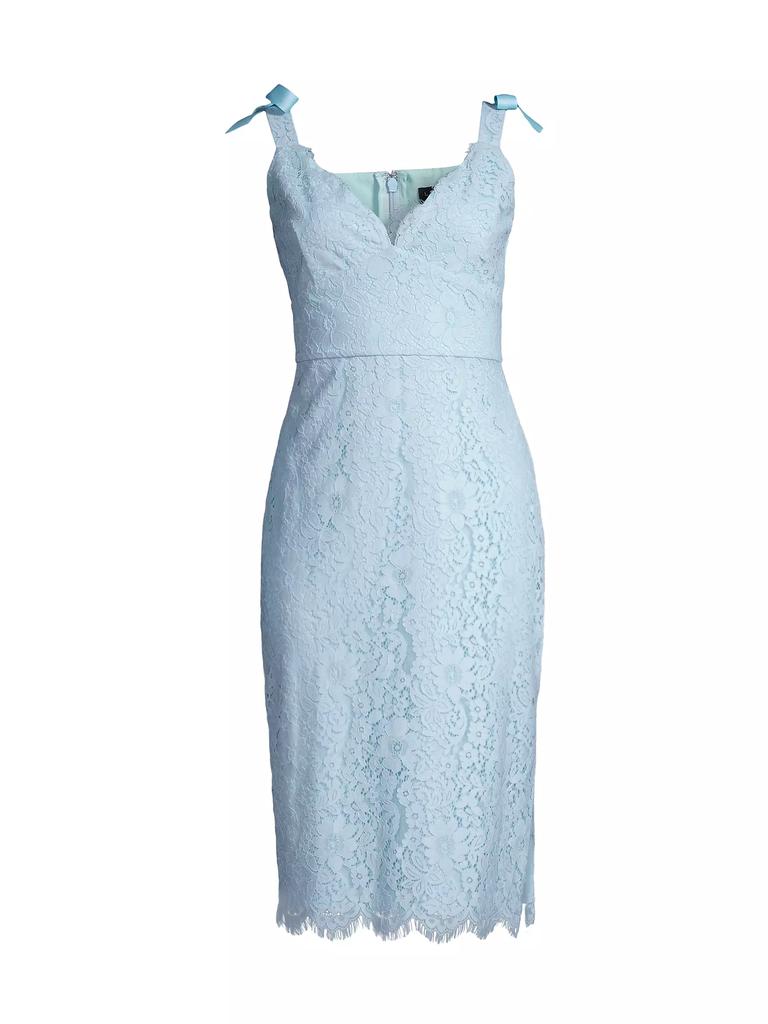 Laundry by Shelli Segal Lace &amp; Tie-Strap Midi-Dress