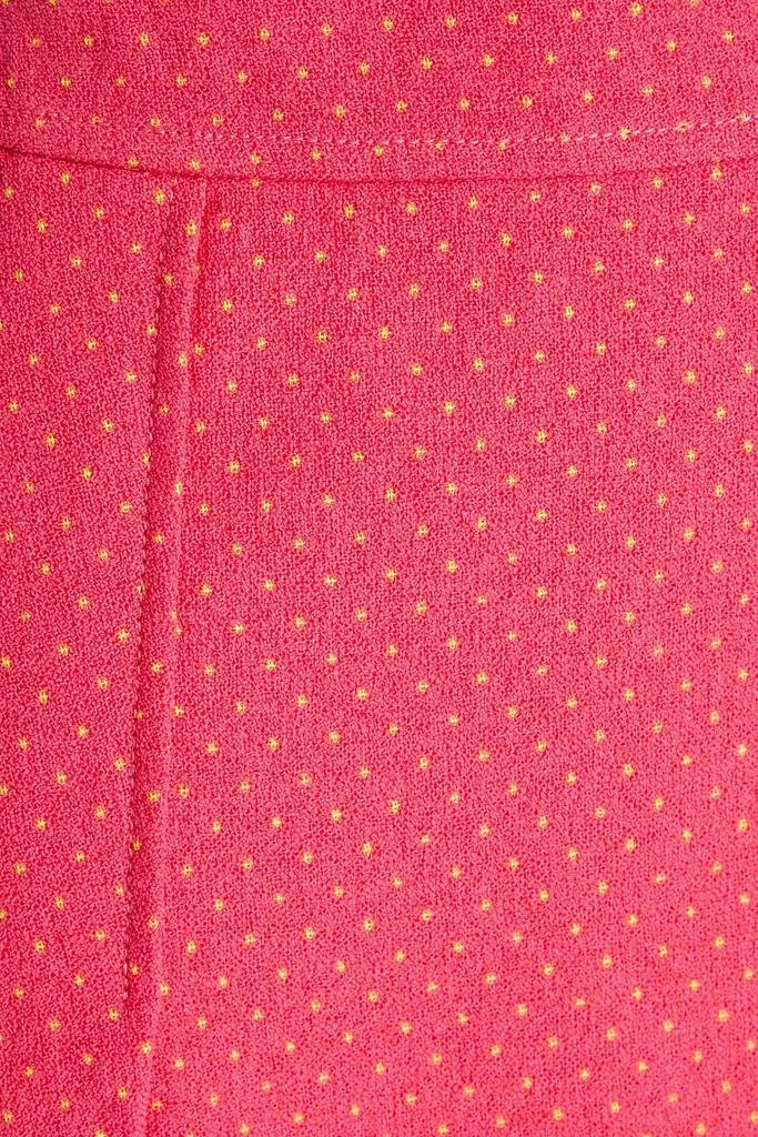 MOSCHINO Pleated polka-dot cotton-blend tweed mini skirt 4