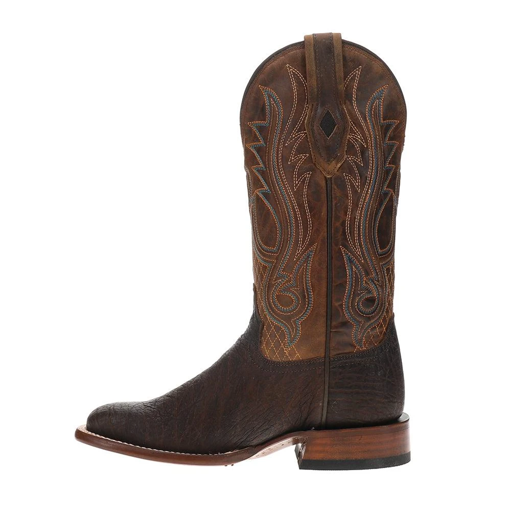 STETSON Thunder Embroidered Square Toe Pull On Cowboy Boots 3