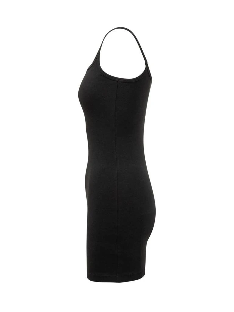 versace mini dress VERSACE WOMEN Couture Logo Print Mini Dress Black Gold  MAISONDEFASHION.COM
