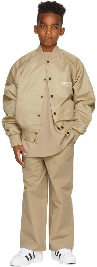 Essentials Kids Tan Relaxed Trousers 1