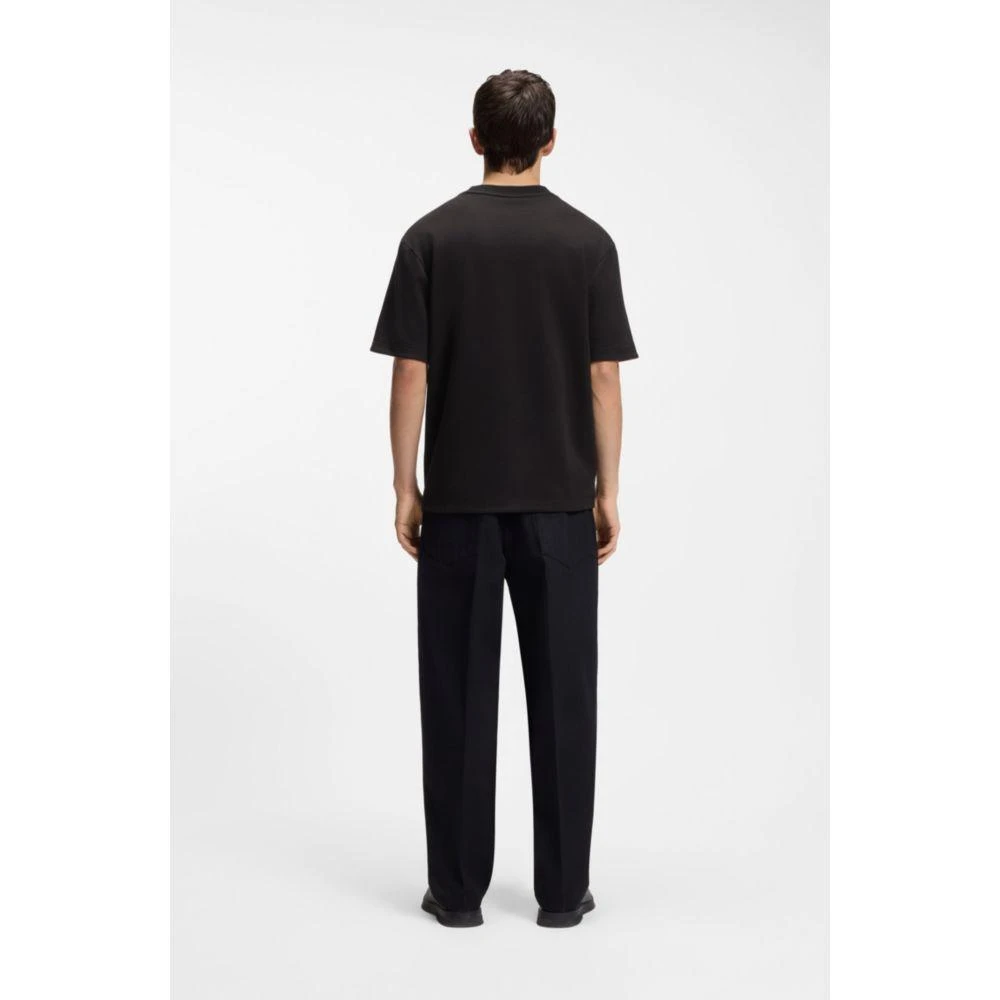 Hugo Boss Embroidered-logo T-shirt in stretch cotton 4