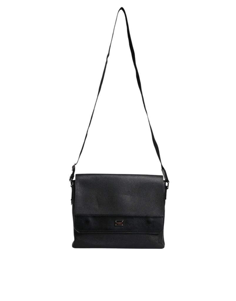 Dolce & Gabbana Logo Plaque Leather Messenger Shoulder Strap Men's Bag (Pre-Owned) 2