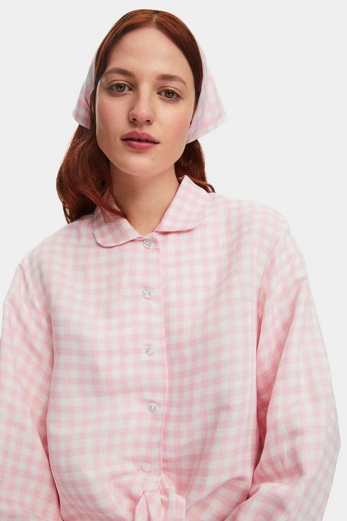 Sleeper Rumba Linen Lounge Suit in Pink Vichy 5