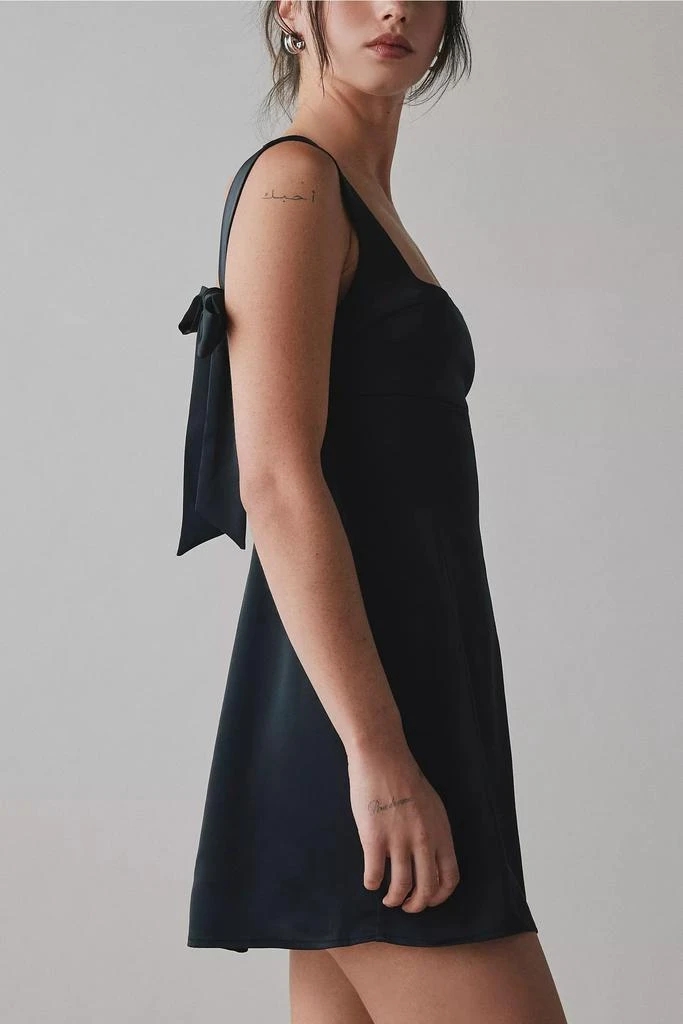 Urban Outfitters UO Bri Double Bow Satin Mini Dress 3