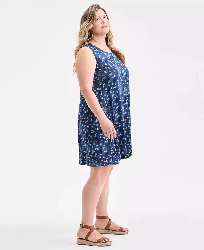 Style & Co Plus Size Printed Sleeveless Flip Flop Dress, Exclusively at Macy's 3