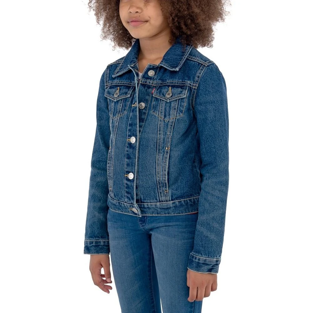 Levi's Big Girls Stylish Collared Denim Trucker Jacket