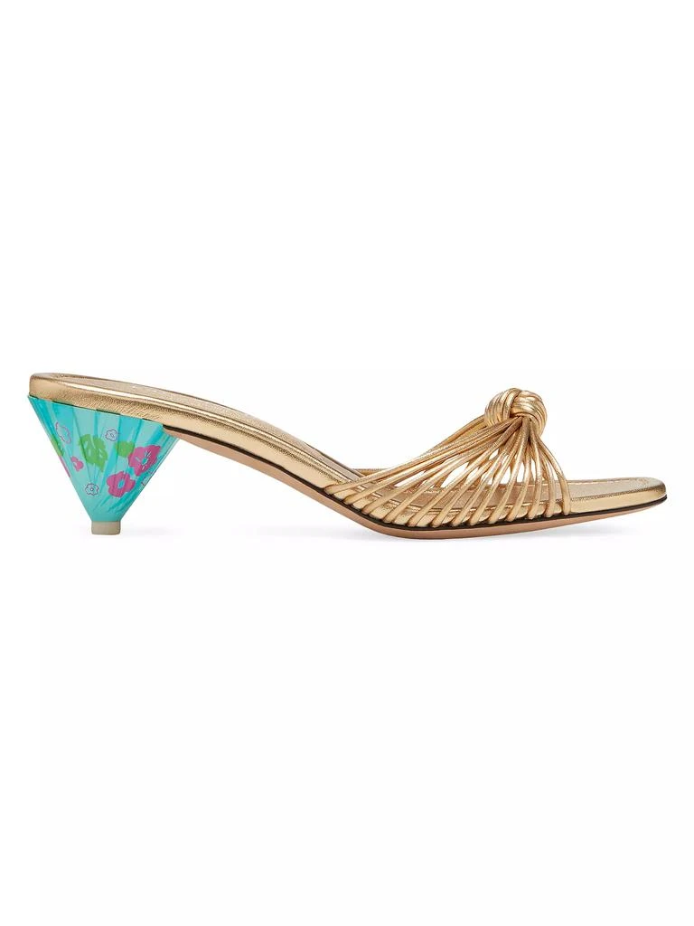 Kate Spade Tiki Metallic Leather Sandals 1