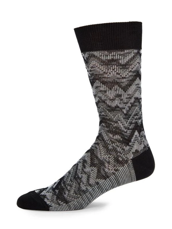 Missoni Multi Chevron Woven Crew Socks 1
