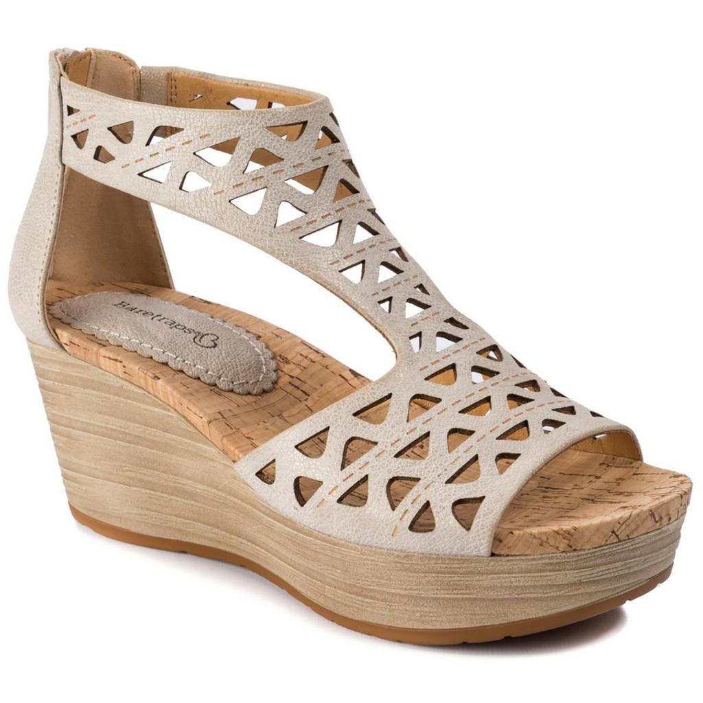 Baretraps Miriam Womens Open Toe Zip-up Wedge Sandals