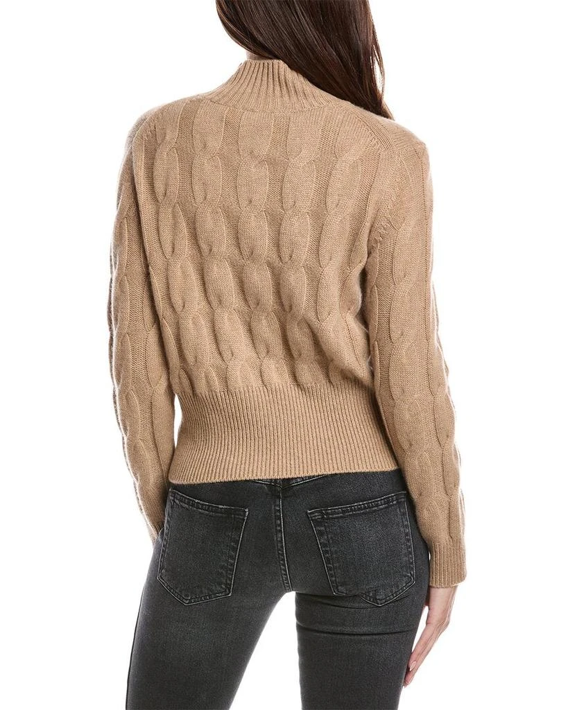 FORTE_FORTE Cable Mock Neck Cashmere Sweater 2