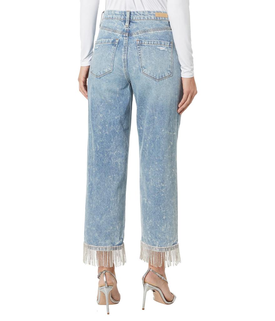 Blank NYC Heart And Soul Baxter Denim Jeans With Rhinestone Fringe Detail