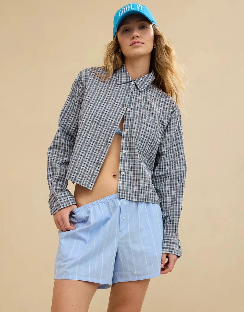 Aerie Aerie Off-Duty Seersucker Pajama Shirt 1