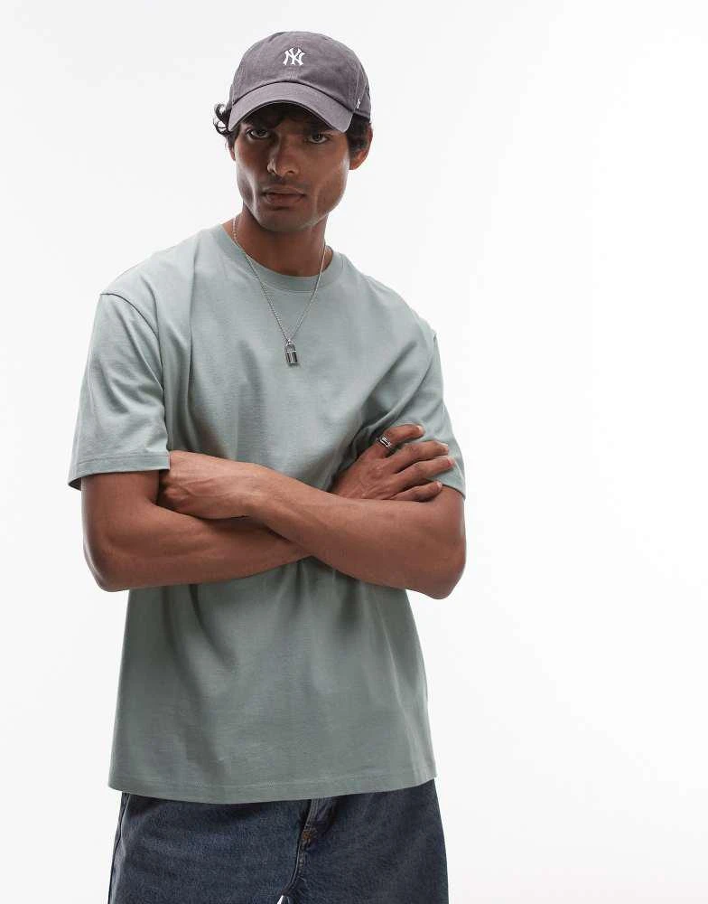 Topman Topman oversized fit t-shirt in sage 4