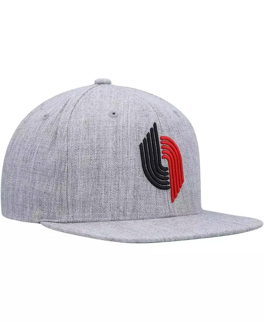 Mitchell & Ness Men's Heather Gray Portland Trail Blazers Hardwood Classics 2.0 Snapback Hat 3