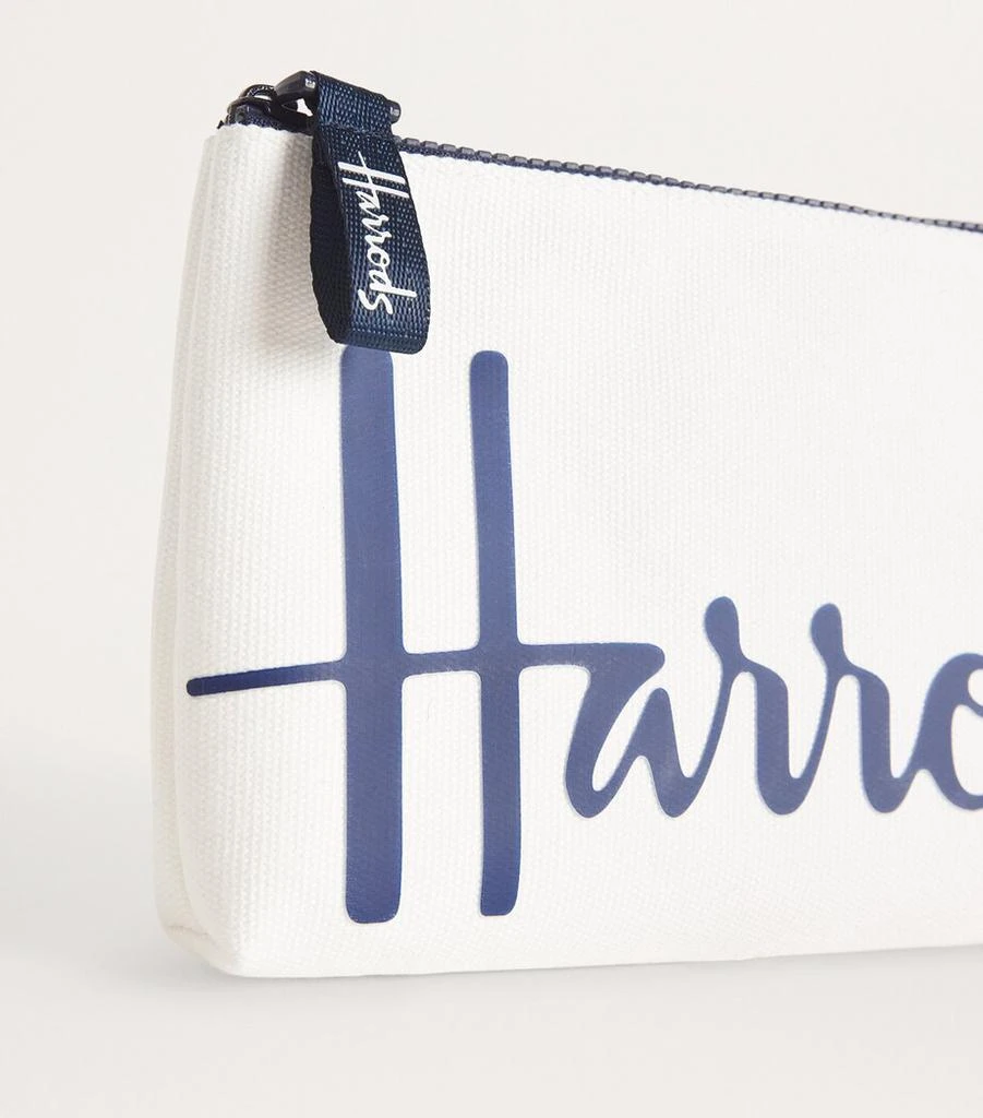 Harrods Small Cotton Logo Pouch 3