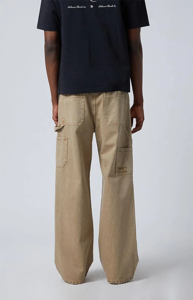 PacSun Tan Extreme Baggy Carpenter Jeans 4