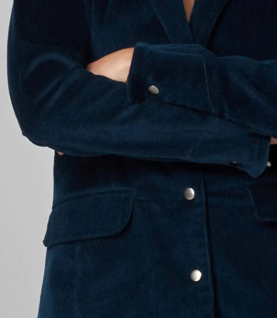 Lola Hats Monaco Corduroy Blazer In Ensign Blue 4
