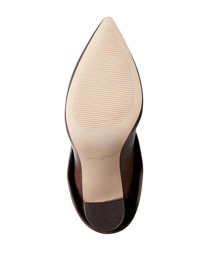 Marc Fisher Women's Leina Pointed Toe Foldover Shaft Block Heel Tall Boots 5