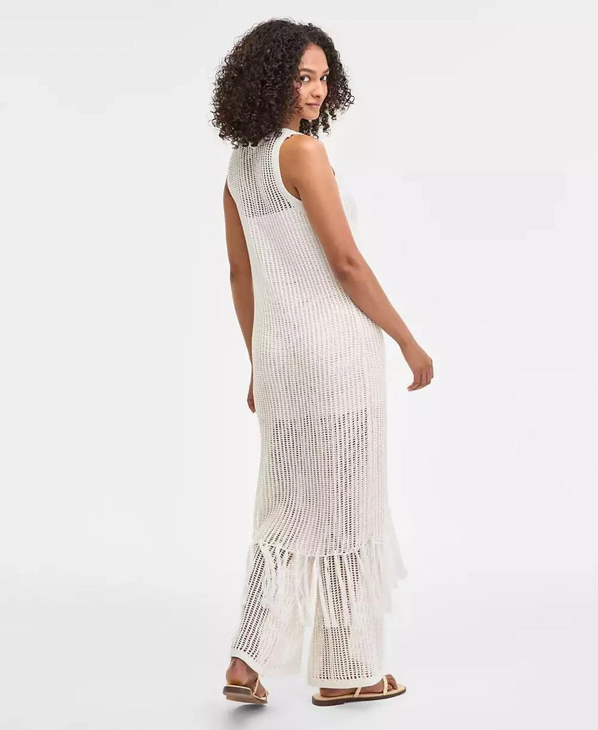Bar III Women's Crochet Fringe Sleeveless Cardigan, Exclusively at Macy's 4
