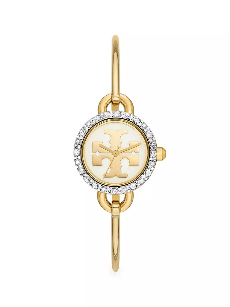 Tory Burch Miller Goldtone Interchangeable Bezel Bangle Watch 3
