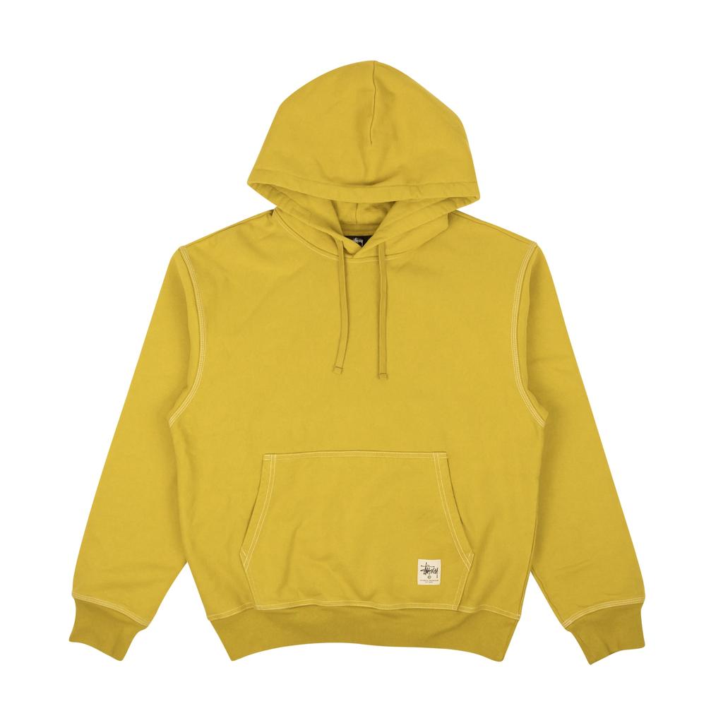 Stussy Gold Cotton Contrast Stitch Label Hoodie
