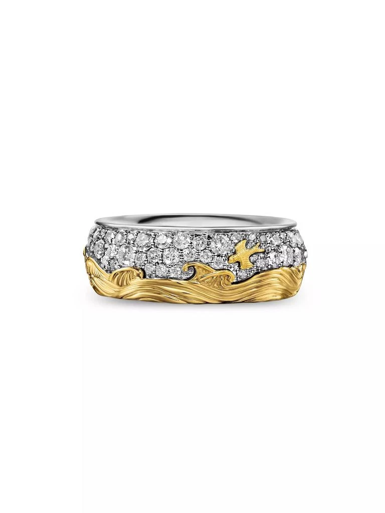 David Yurman Waves Band Ring in Sterling Silver 1