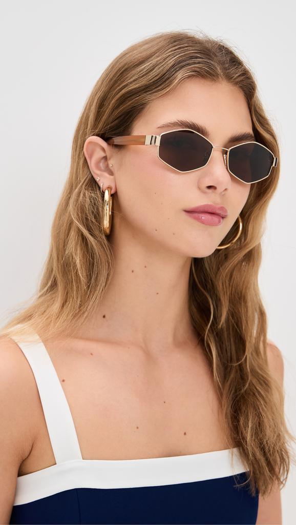 Illesteva Tucson Gold/Honey Sunglasses