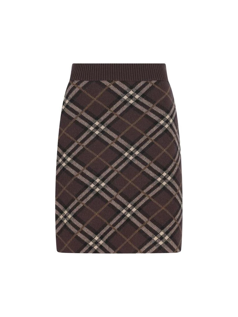 Burberry Burberry Checked Knitted Skirt 1