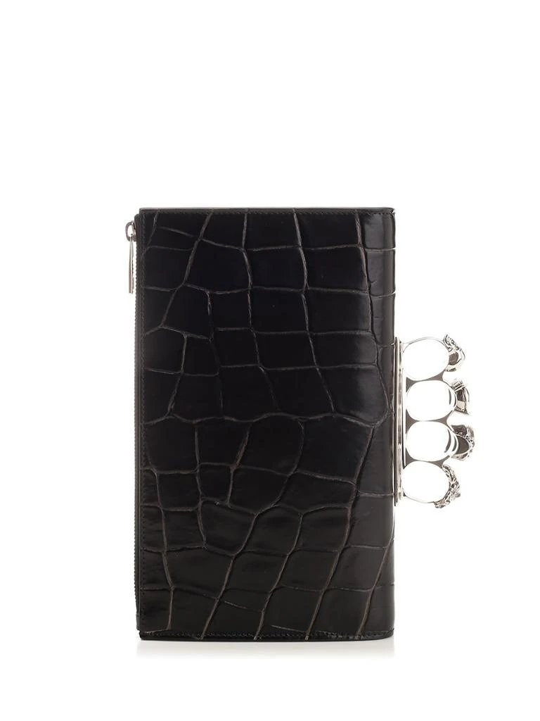 Alexander McQueen Alexander McQueen Four Ring Detailed Embossed Clutch Bag 2