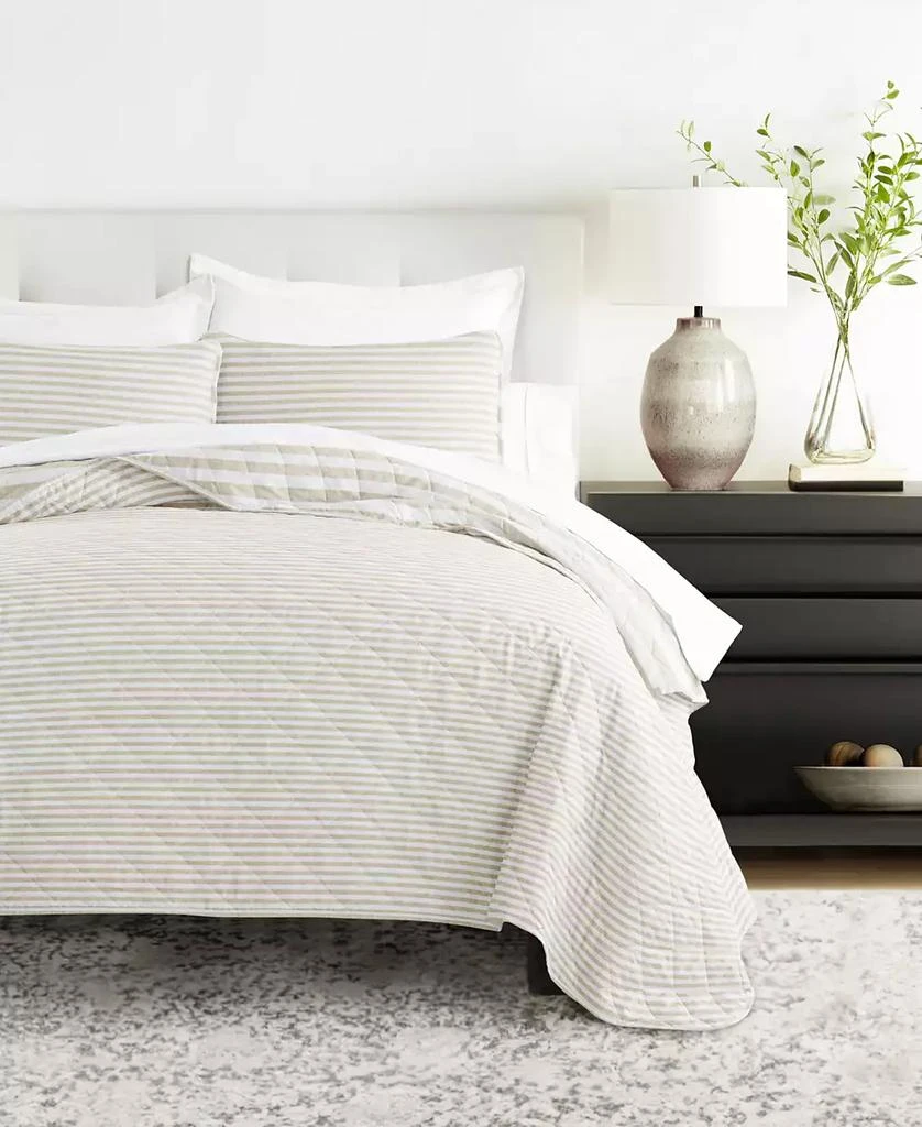 IENJOY HOME Classic Stripe Reversible 2-Pc. Quilt Set 3